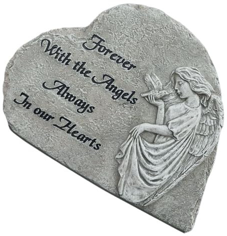 BESPORTBLE Décoration De Monument Commémoratif Résine Statue Ange pour Jardin Respect Au Monument Cadeau Commémoratif Forme De Cœur