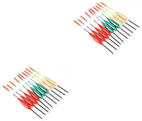BESPORTBLE 20pcs Wooden Fishing Floats Buoyancy Bobbers for Sea Fishing Stream Lake Sensitive Large Buoyancy Supplies