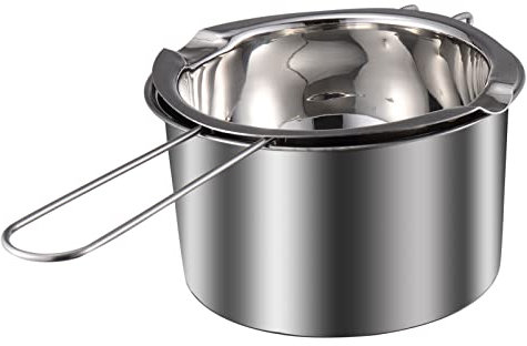 Luxshiny 1set Double Boiler Pot for Melting Chocolate Butter Stainless Steel Candle Melting Pot Ergonomic Design for Home Bakery Use Capacity Resistant Comfortable Handling