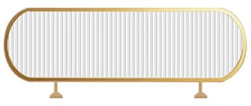 LXBAMKEA Trennwände Aus Edelstahl Für Essbereiche, Transparentes Glas, Gestreiftes Glas Für Esstische, Tischtrennwand, Restaurant, Büro, Sichtschutzwand, Niedrige Trennwand(C,11.81x47.24in/30x120CM)