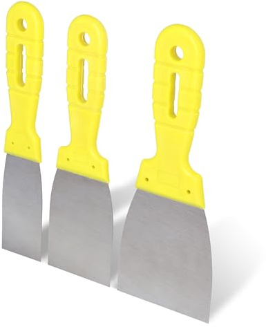 HELPMATE – Juego de masilla de pintor de 3 uds. – 40/60/80 mm – acero inox.