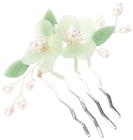 HAPINARY Antiker Floraler Haarkamm Satz Chinesischer Stil Glatter Integrierter Zahnkamm Leichtes Haar Accessoire für Frauen Hochzeit und Abendveranstaltung