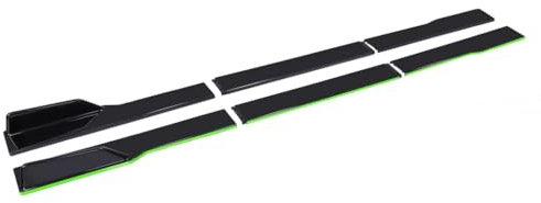 PLOKIJUH Auto Seitenschweller für VW Golf Plus 2004-2014,Rocker Splitter Side Winglet Wing Diffusor Karosserie Kit Canard Protector Zubehör,A6-Green
