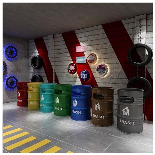 Cubo de Basura de Gran Capacidad, Cubo de Basura Industrial para Uso Interior y Exterior, Recipiente de Basura Duradero y Resistente a la Intemperie(Verde Oscuro)