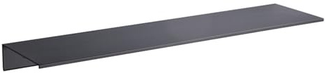 PERZOE Wandregal Ohne Bohren,2 Stück Badezimmer, Duschkorb Ablagen Kohlenstoffstahl Selbstklebender Wandregal,Duschkorb mit Seifenschale, Badablage für Badezimmer, Schlafzimmer Schwarz 50 cm