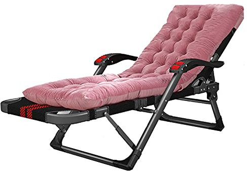 Klappbarer Gartenliegestuhl, verstellbare Sonnenliege, mit abnehmbarem Baumwollpolster und verdicktem Flachrohr, tragbarer Loungesessel für den Balkon zu Hause im Freien, Tragkraft 200 kg (Farbe: D)