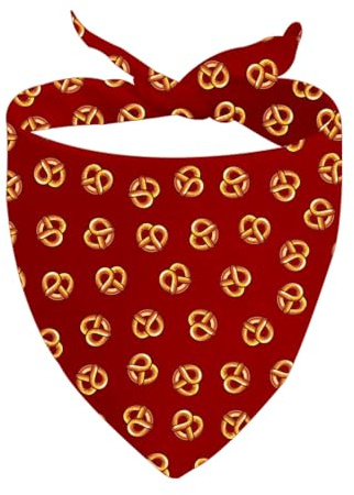CENWA 1 x Brezel-Hundehalstuch, Brezel, über dem Halsband, Hundehalstuch, Hundehalstuch, Hundehalstuch, Brezeln D, 70*34CM