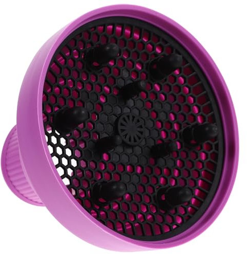 TOVINANNA Retractable Folding Silicone Hair Dryer Diffuser Purple Blow Dryer Tool Hair Styling Attachment for Home and Salon Use