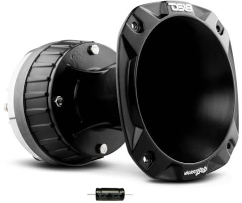 KIT Set pour DS18 PRO-DKH1X Driver de Compression avec pavillon carré 16,2 x 16,2 cm, 320 Watts rms 640 Watts Max, 8 ohms, 115 DB, Bobine 2,03, 1 pièce + condensateur Gratuit
