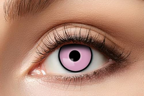 Zoelibat Eyecatcher – Pink Manson – Farbige Jahres-Kontaktlinsen in Pink – Kontaktlinsen ohne Stärke – mit Aufbewahrungsbehälter