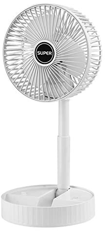 YIZITU Ventilador de escritorio portátil silencioso de 3 velocidades alimentado por USB, ventilador de mesa plegable para el hogar, escritorio, dormitorio, oficina al aire libre, viajes, telescópico