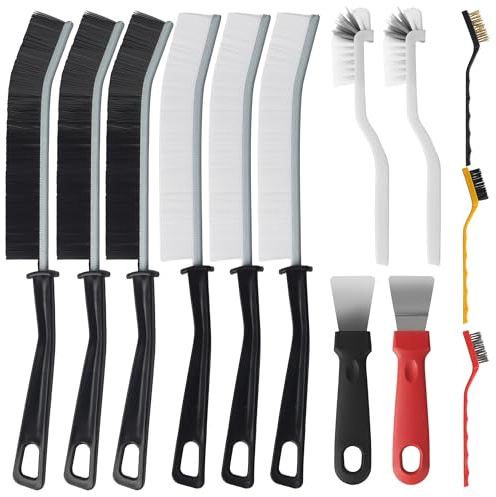 13 Pezzi Spazzola Pulizia Fessure, Spazzole per Pulire le Fughe, Spazzola Fughe Piastrelle, Spazzola Pulizia Fessure Multifunzionale per Pulizie Casa Bagno, Cucina, Doccia e Pavimenti in Piastrelle