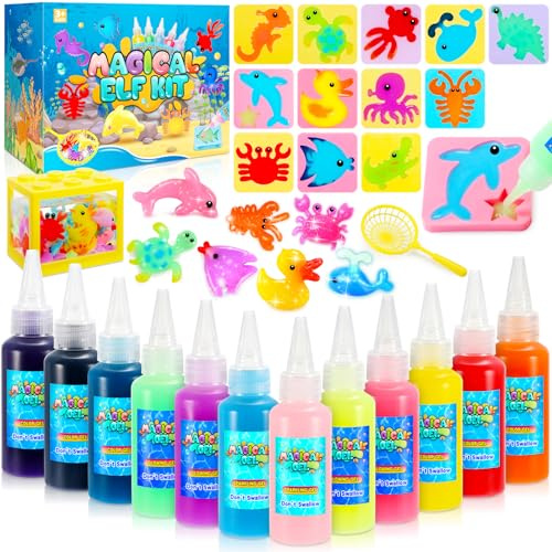 Magische Gelz Set, Spielzeug ab 4 5 6 7 Jahre Mädchen Junge Magisches Wassergel Jungen Geschenk für Mädchen 4 5 6 7 8 9 Jahre Squishy Selber Machen Set Wasserspielzeug Kinder Weihnachtsgeschenke