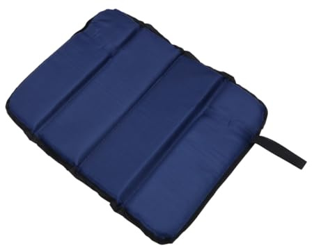 STOBAZA 2 Piezas Manta Picnic Plegable Cojín Camping Resistente al Agua Alfombrilla Portátil para Exterior para Playa Césped y Senderismo Color Azul Oscuro