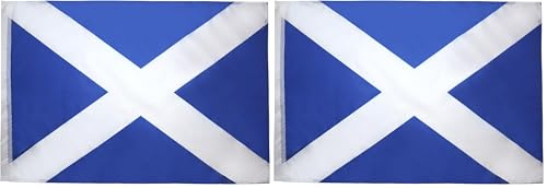 AZ FLAG Bandiera Scozia 90x60cm - Bandiera Scozzese 60 x 90 cm Foro per Asta (Confezione da 2)
