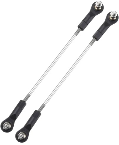 sourcing map 2Pcs Adjustable Turnbuckles Camber Link,119-129mm | Turnbuckle Rod Steering Servo Linkage with M3 Ball Head Rod Ends for RC Car Replace Parts