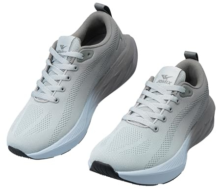 JOMIX Sneakers Uomo Running Sportive Leggere Traspiranti con Suola Ammortizzata Stringate Walking Training MOS260341 Grigio 42