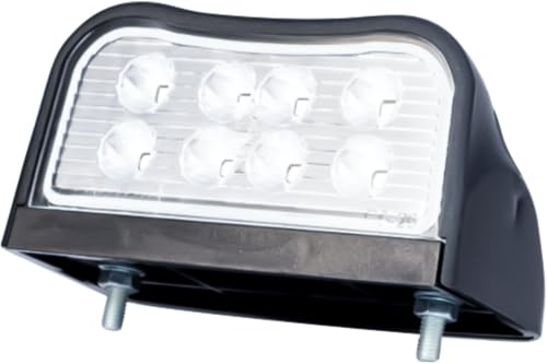 Fristom LED Kennzeichenleuchte FT-026 für Anhänger, E9-Zulassung | Robuster PC-Lampenschirm, EMV-verträglich. Für PKW-Anhänger, Wohnwagen, Bootstrailer und landwirtschaftliche Fahrzeuge.