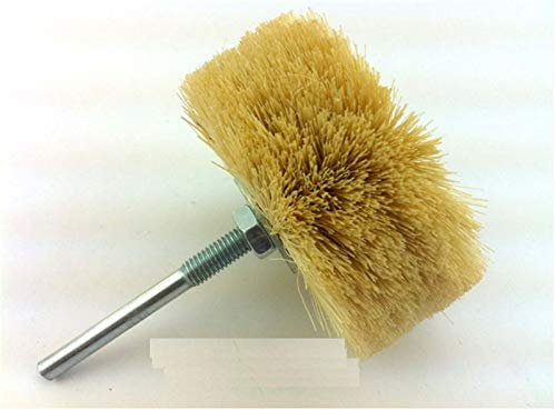 NO LOGO LT-DISCS, 1pc 6mm Handle Electric Drill Carpenter Woodcarving Horse Hair Sisal Brush Flower Head Polishing Grinding Head Carving Tools (Size : 1pc Sisal Brush)