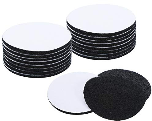 SUI-lim Klettband Selbstklebend Extra Stark, Klettverschluss Selbstklebend | Doppelseitiger Klettband mit Starkem Kleber, 60mm, 20 Stück, Schwarz, Wiederverwendbar, Für Wände, Böden, Türen, Kunststoff