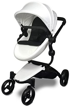 Anivia Luxury Baby Doll Stroller for 18 & 20 Girl Dolls - Doll Stroller with Folding Canopy, Mute Wheels and 2 Storage Baskets, Easy to Assemble