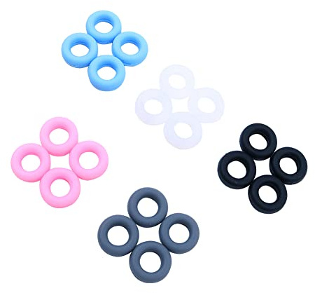 Sea Anello per occhiali antiscivolo in silicone - Punta del tempio Anello per gancio per l'orecchio - Elastici Cuscinetti per le orecchie - Coperture Supporto (10 paia)