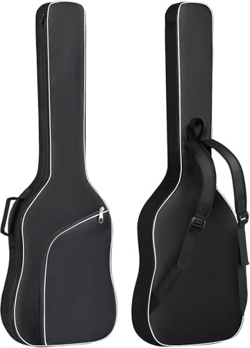 GIGKOUKI Bass Guitar Bag Gig Bag 0.35 inch Backpack Padded Soft Case Padding Black Electric Bass Case with Back Hanger Loop and Neck Strap