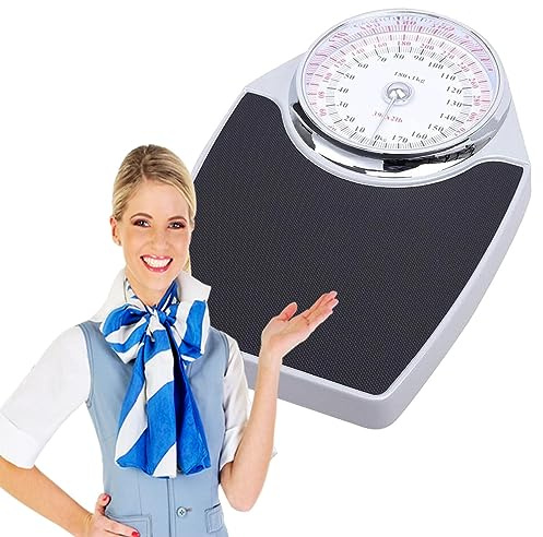 GLazzy Extra-High Capacity Mechanical Bathroom Scales, Large Analog Dial, Mechanical Scale Manual Zero Adjustment Design for Accurate Measurement