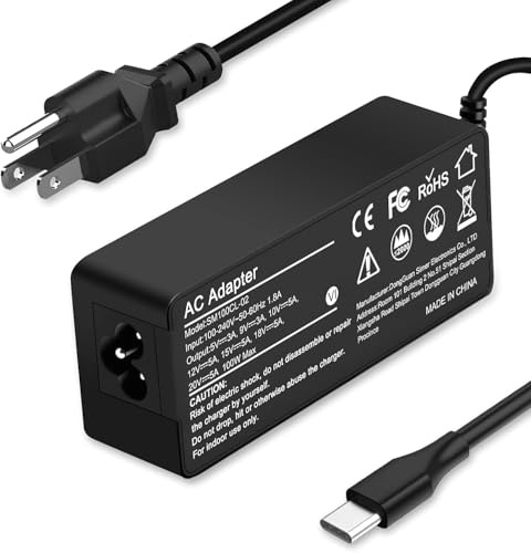 Universal 100W USB-C Laptop Charger for Lenovo,Acer,Dell,Asus,Mac Book Pro/Air 16, 15, 14, 13 Inch, Chromebook, Lenovo ThinkPad and Type-C Adapter Charger
