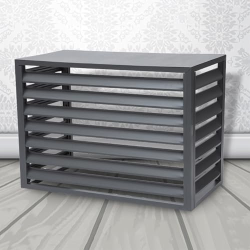 Außenklimaanlage Abdeckung Aus Aluminium Schutzgitter Für Klimaanlagen Und Wärmepumpen Wasserdichter Außengerät Mülltonnenbox Gartenbox Verkleidung Outdoor Fenster AC Einheit Split ( Color : A , Size