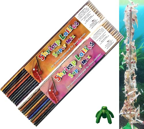 Shrimp Lollies Super Mix Set + Halter/Futter Garnelen Lollies Lutscher Sticks Stangen