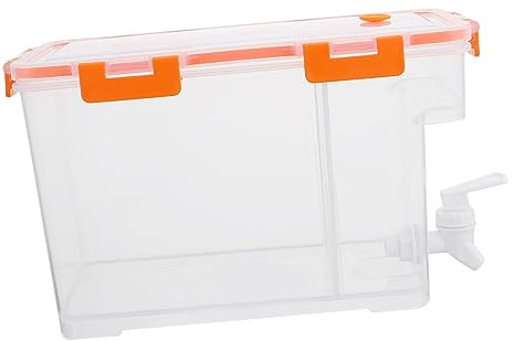 MAGICLULU Getränkespender Kunststoff 3,5l Mit Zapfhahn Für Kühlschrank Saftspender Großer Wasserspeichereimer Für Kalte Getränke Robust Und Rostfrei