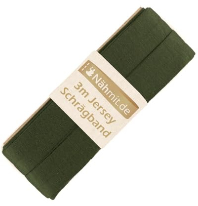 Nähmit - Jersey Schrägband - elastisches vorgefalztes Einfassband 3 Meter x 20mm