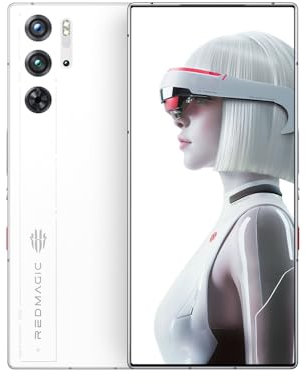 REDMAGIC 9S Pro 120Hz Cellulare Gaming, Smartphone Android 5G, 12GB RAM+256GB ROM, Snapdragon 8 Gen 3, 6.8 AMOLED Schermo, FHD+ Telefono Gaming, 50MP Fotocamera, 80W Caricatore, Dual-Sim Bianco