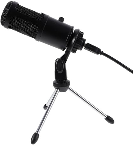 TOYANDONA Kondensatormikrofon USB Satz mit Halterung Tragbares Cardioid Mikrofon für Bühnenauftritte und Radiostationen Abs Material SNR 78db Frequenz 20hz-20000hz Zufälliger Stil