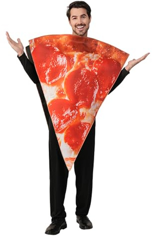 SEA HARE Amerikanisches Pizza-Kostüm für Erwachsene, Unisex, lustiges Kostüm mit leckerem Essen (Einheitsgröße)