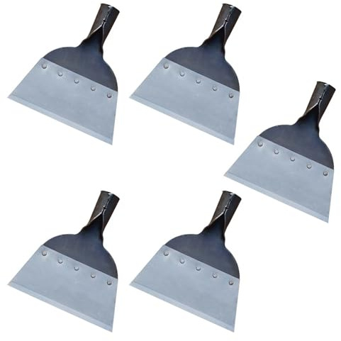 HEIYUET 5 pezzi Pala da Giardino, Pala di Pulizia Multifunzionale, Togli Erbacce da Giardino, Raschietto, per Fattoria Domestica All'aperto, 21,5 x 25 cm