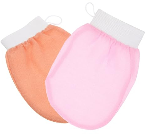 LIFKOME 2piezas Guantes de Baño Exfoliantes de Guantes de Ducha Suaves Piel Cuidado Personal el Baño