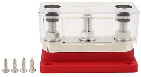 Zohisin 12 48 V 600 A Blocco di distribuzione dell'energia M10 M10 Giocattoli di giunzione della batteria Bus per camion auto (rosso)