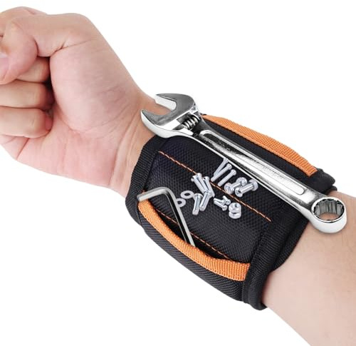 Magnetarmband für Werkzeuge, Heavy Duty Armband mit Starkem Magnet für Schrauben Nägel Hardware Personalisierte Papa-Vatertagsgeschenke zum Geburtstag