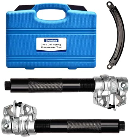 Zoomtools Compresor de Muelles de Amortiguador de Servicio Pesado, Extractor de Resortes con Barra de Seguridad Ajustable, Capacidad 1.2 T, para Coche y SUV
