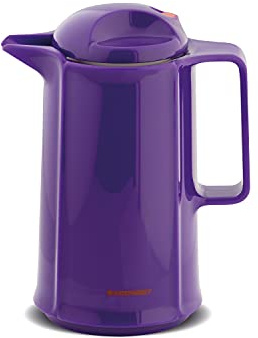 ROTPUNKT Isolierkanne 460 MARLIS 0,6 l Zweifunktions-Drehverschluss | BPA Frei- gesundes trinken | Made in Germany | Warm + Kalthaltung | Glaseinsatz | purple peacock