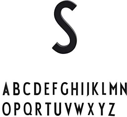 Design Letters Decorativo di Lettere | Lettere della casa & Numero acciaio inossidabile 5 & 10 cm | Numero di porta Numero civico| Nero Cartello Porta |Viti di montaggio e nastro venduti separatamente