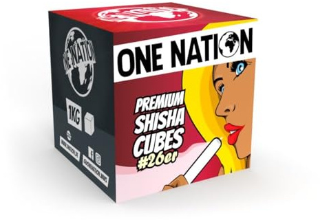 One Nation Charbon naturel pour narguilé - 100 % noix de coco - Jusqu'à 120 minutes de combustion - Chaleur puissante - Pas de goût propre (10 kg)