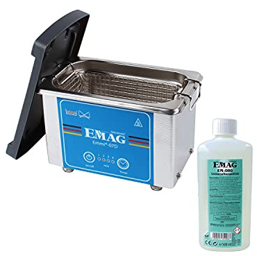 EMAG Ultraschallreiniger Emmi 07D Universal-Set I Brillenreinigungsgerät auch Schmuck & Uhren I Ultraschallreinigungsgerät aus Deutschland I 500ml