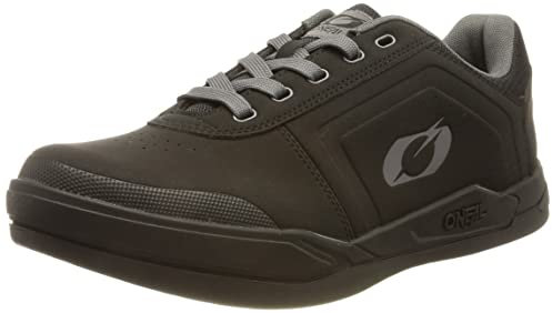 O'NEAL | Mountainbike-Schuhe | MTB Downhill Freeride | Vegan | SPD-Pedalplatten-kompatibel, Oberseite: haltbares und leichtes PU, atmungsaktiv | Pinned SPD V.22 Shoe | Erwachsene | Schwarz Grau | 44