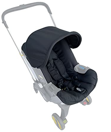 Changing Washing Seat Kit,Canopy Sunshade Cover,Compatible with Car Seat Doona Strollers (Black)