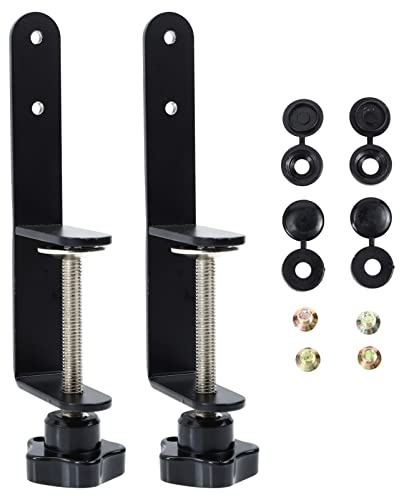 ULTECHNOVO 2Pcs Pegboard Desk Clamp - No-Drill Vertical Installation Clip, Heavy Duty Metal Pegboard Bracket for Home Office Desk, Garage Workshop & Craft Room Organization