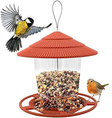 Zeqeey vogelfutterspender zum aufhängen für die Fütterung Wildlife Vögel Outdoor Garten Samen Mischungen Sonnenblumenherz Erdnüsse Nuss Fütterung Dunnocks Spatzen Rotkehlchen Kleine Vögel, Braun
