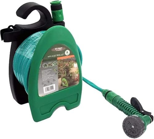GOENN Jardin Portable Tuyaux Enrouleur Jardin Montage Mural 10M 3/8 Tuyau d'eau De Stockage De Voiture Rondelle Tuyau Exclure Enroulement Outil Rack Titulaire